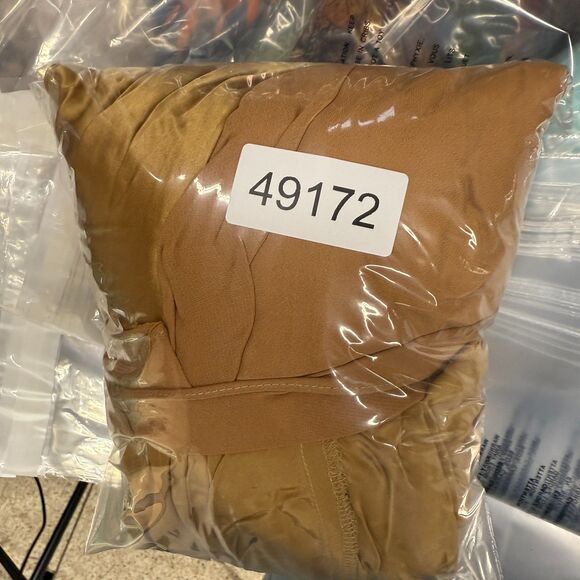 Jovani Dress Women 4 Beige Maxi Long Sleeveless Halter Neck Zipper Silk Lined - Picture 5 of 5